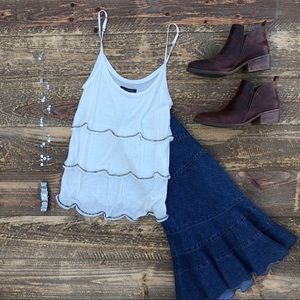 American Eagle AEO Beaded Tier Detail Cami Top